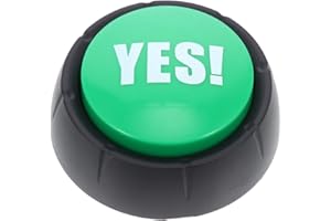 Toddmomy Sì Pulsante Audio Pulsante di Gioco Sì Premere Il Cicalino per Il Giocattolo di Trucco del del Desktop Batterie Non Incluse