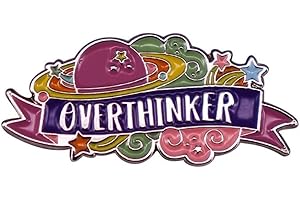 KAWADU "Thinking" - Pastel Cosmic Space Brooch Metal Enamel Lapel Badge Collect Denim Jacket Backpack Pin Given Friends And Fans Gifts