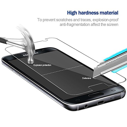 Samsung Galaxy S7 Panzerglas Schutzfolie, ONSON [3 Stück] Displayschutzfolie für Galaxy S7 Panzerfolie Displayschutz Gehärtetem Glass 9H Härtegrad, Anti-Kratzen, Einfaches Anbringen - 5