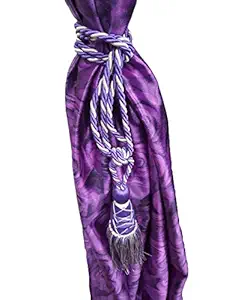 Kunal Enterprises Set Of 2 Beautiful Curtain Tie Backs (Tassels_Purple)