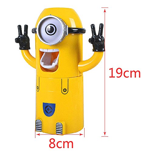 Eine Auge Despicable Me Minion Ich Einfach Unverbesserlich Zahnbuerstenhalter automatische Zahnpasta Spender mit Buerste Tasse Wash Set - 2