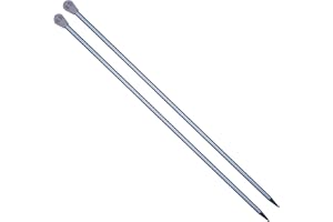 Coopay Knitting Needles - 6.0mm UK Size, 35cm Long Metal Pins for Beginners & Professionals, Lightweight for Arthritic Hands (Color Random)