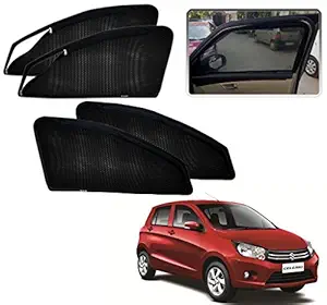 Kozdiko Car Sun Shade for Maruti Suzuki Celerio (Set of 4, Black)