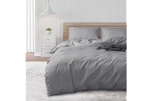 ‎DUJUIKE DUJUIKE Wasserdichter Bettbezug, Bettdeckenschutz, wasserdicht, Anti-Inkontinenz, geeignet für Haustiere, Katzen und Hunde, Kinder, ältere Menschen, Doppelreißverschluss (Grau, Twin (135 * 200 cm))