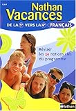 Image de Nathan vacances : Français, de la 5e vers la 4e