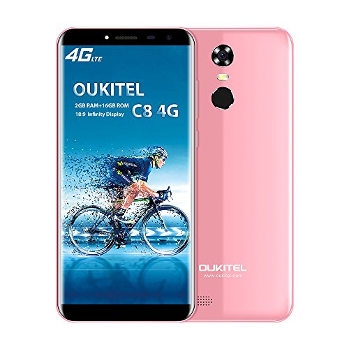 OUKITEL C8 4G Smartphone 18: 9 VerhÃ¤ltnis 5,5 Zoll HD Display, Android 7.0 Quad-Core 2GB RAM+16GB ROM RÃ¼ckfahrkamera 13MP+5MP Dual Kamera, 3000mAh Batterie Touch ID, Band 20 Dual SIM Ohne Vertrag