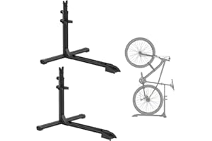 Mimoke Vertikaler Fahrradständer - Freistehender, aufrechter Bodenständer für die Aufbewahrung von Fahrrädern in Innenräumen - Garagen und Wohnungen (two pieces)
