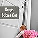 Door Buddy Baby Proof Door Lock with Adjustable Strap. No Need for Baby Gate. Child Proof Room with Litter Box while Cats Enter Easily. Installs in Seconds and is Simple & Convenient to Use. (Grey)