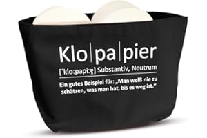 COZYINT Witzige Toilettenpapier Aufbewahrung Schwarz | Platzsparende Klopapier Aufbewahrung für Badezimmer oder Toilette/Klo | Bad Deko | Toilettenpapierhalter Korb (Klopapier Schwarz Duden)