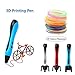 Produktbild 3D Printing Pen Drawing Pen Crafting Modellierung Art Printer Tool Set für Kinder Erwachsene mit 18 Farben 120 Fuß PLA-Filament Professioneller Doodler-Stift mit LCD-Display und raketenähnlichem(Blau)