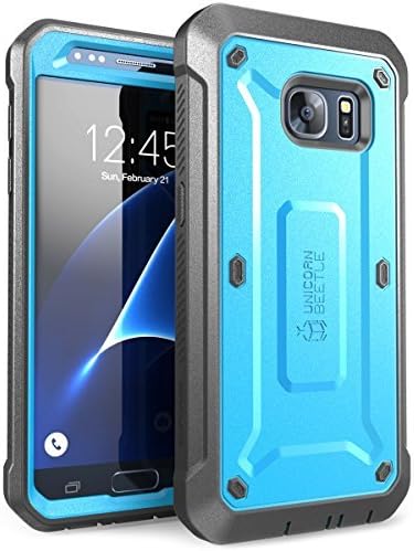 Supcase Galaxy S7 Case, Full-body Rugged Holster Case with Built-in Screen Protector for Samsung Galaxy S7 (2016 Release), Unicorn Beetle PRO Series - Retail Package (Blue/Black)