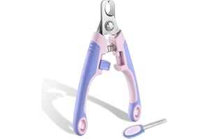 EooCoo Profi Krallenschere für Hunde, Hohe Qualität Krallenschere Katzen Groß Katzen und Mittlere Tiere, mit Schutz, Sicherheitsschloss und Nagelfeile