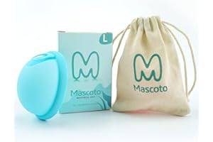 Mascoto® Disques menstruels nouvelle génération avec boucle, coupe plate, silicone de qualité médicale réutilisable, alternative au tampon et aux tampons ultra confortables, pour les règles sexuelles