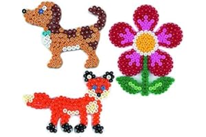 Hama Happy Price Toys (Set 68) Midi Stiftplattenbeutel Kleiner Hund,Fuchs und Blume - im Blister Beutel