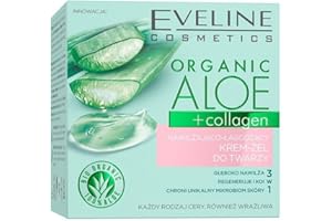 EVELINE COSMETICS ORGANIC ALOE+COLLAGEN CREMA-GEL FACIAL HIDRATANTE Y CALMANTE 50ML