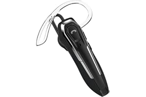 Micool Trucker Bluetooth Headset, Noise Cancelling Single Ear Earpiece, 30H Talking Time, Speak Callers Name, Hands Free Bluetooth Earpiece for Cell Phone (BLACK)