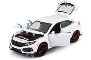 TECKEEN 1/32 Alloy Model Car Diecast Toy Collection Sound & Light Gift for Honda Civic Type R