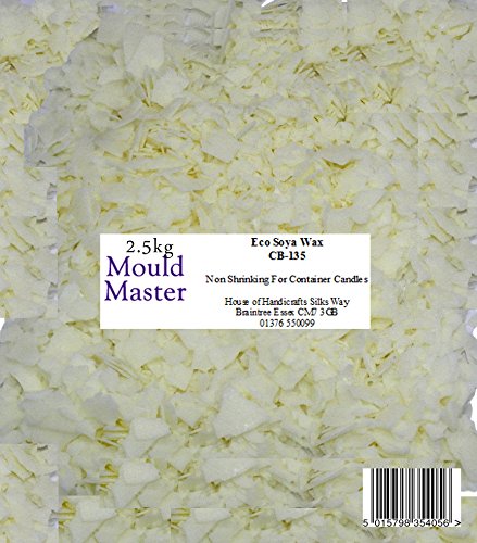 Moldmaster - Bolsa de Cera de Soja ecológica para Velas (2,5 kg), Color Blanco