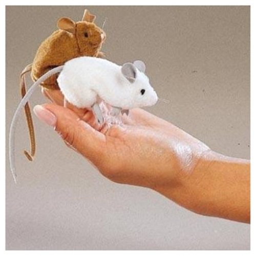 Preisvergleich Produktbild Folkmanis Puppets 2609 - Mini-Maus, weiß