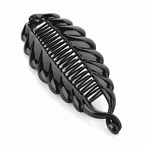 Amber Jewellery 15cm Fish Tail Banana Hair Clip Grip Slide Hair Accessory - Black Or Brown Black - 28106 by Amberjewellery