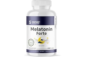 INSPORT Nutrition - Mélatonine Forte - 5mg par comprimé - 1000 Portions (200 Végétalien comprimés) - Somnifère Fortement Dosée - Composition pure