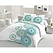 Produktbild Lovely Home Bettwäsche Baumwolle Mandala – 1 Bettbezug 220 x 240 cm + 2 Kopfkissenbezüge 65 x 65 cm aqua