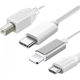 Microcase 3in1 Lighting - Type-C - Micro USB Yazıcı Kablosu Lighting - Type-C - Micro USB to USB B &Ccedil;evirici - 1 metre AL3192