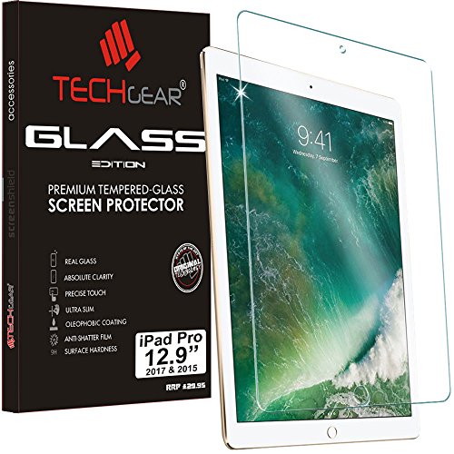 TECHGEAR® Apple iPad echtes Sekuritglas Displayschutzfolie Guard Cover Durchsichtig durchsichtig iPad Pro (12.9")