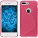 Produktbild PhoneNatic Case für Apple iPhone 8 Plus Hülle Silikon pink S-Style + 2 Schutzfolien