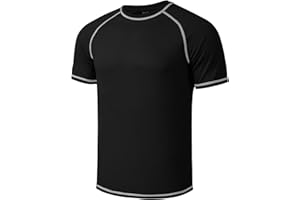 IDTSWCH Herren große größen Übergröße Schwimmshirt Rash Guard Männer Schutz Beach T-Shirt Shortsleeve