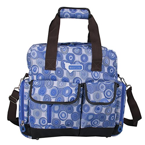 Ecosusi Large Baby Changing Bag Backpack (Blue dot)