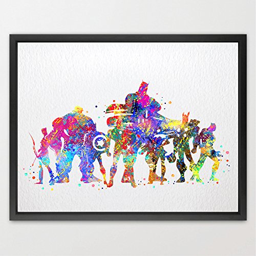 Dignovel Studios A4 Avengers watercolour illustration Art Print Kids Art Print Home Decor Movie Poster Superhero Wedding Birthday Gift Giclee Wall Decor N332-Unframed