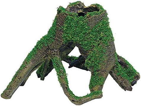 Tree Stump with Moss Vivarium or Aquarium Decoration