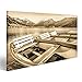 Produktbild islandburner Bild Bilder auf Leinwand Schliersee in Bayern - Ruder Boote Sepia Wandbild Leinwandbild Poster EAA