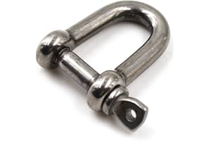 FLOMORE M16 Grilletes de acero inoxidable 304 D ring Shackles (Paquete de 1)