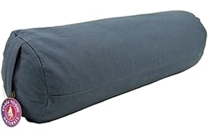 Raum der Stille Yoga Bolster Rolle 60x20cm für Verschiedene Yoga-Stellungen mit Buchweizenspreu gefüllt (Waschbar und Nachfüllbar)