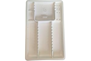 PA GROUP Vassoi Monouso Bianco Zigrinato, Vassoi Usa e Getta per Tattoo, Dentista, Trucchi, Vassoi Monouso Porta Strumenti, Resistenti, Made in Italy (50pz)