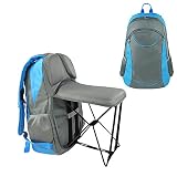 MIMI KING Mochila Informal con Respaldo Plegable Silla Plegable para Exterior 47L Gran Capacidad Plegable Taburete Pesca Alpinismo Mochila Camping 50 * 27 * 35Cm