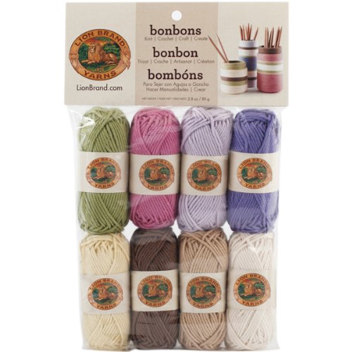 Lion Brand Bonbons Yarn 8/Pkg-Nature