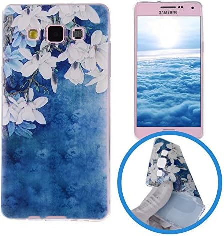 Silingsan Silicone Case for Samsung Galaxy A3 2015 SM-A300F TPU Rubber Gel Cover Ultra Slim Thin Phone Skin Soft Flexible Shell Anti-Scratch Anti-Shock Protective Bumper - White Flowers