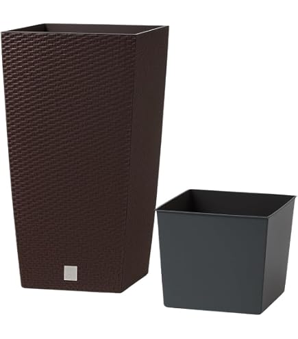 blumenkasten braun 60 cm RECTO 60 Rusty – Blumenkasten Outdoor 60x40x40 cm Naturschiefer Braun –  CLIMAQUA main image 1