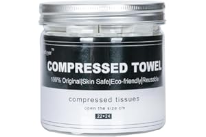 GODIYYER 50pcs Compressed Towels Disposable Cotton Tissue Mini Portable Compressed Coin Wipes for Travel/Beauty/Salon/Outdoor Sports (50, white, m)