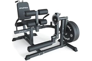 Atletica Fullbody Multitrainer | noga Curl | wielofunkcyjna funkcja do ćwiczeń nóg, brzucha i pleców | Plate Loaded | Ogromna nośność do 350 kg