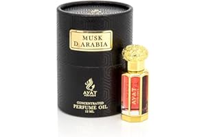 BUSINESS SQUARE BS AYAT PERFUMES-Extracto de perfume de 12 ml Bonita botella en una caja elegante Attar Unisex sin alcohol Aceite perfumado de larga duración Aroma Arabian fabricado en Dubai(Almizcle