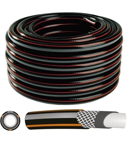 Tubo Da Giardino NAKA Carbon 4 Strati – 10 Metri, 1/2 Pollice, Flessibile E Resistente Al Gelo - 2