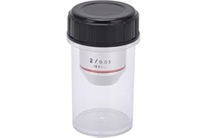 Goshyda Lentille D'objectif de Microscope, 2X Objectifs Achromatiques Filetage RMS à Faible Grossissement 20,2 Mm, pour Microscope Biologique