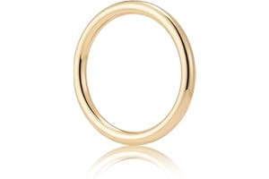 QIUTIMIY 15 Stück nahtlos geschweißte O-Ringe aus Metall,Mehrzweck-O-Ring-Hardware zum Basteln,Hundehalsband,Makramee-Ringe,Gold,25 mm