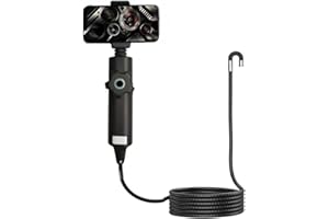 AYISSMOYE Endoscope Articulé Bidirectionnel, Caméra d'Inspection 350°, Objectif 6 mm, Câble 1 m, IP67, pour Automobile et Plomberie