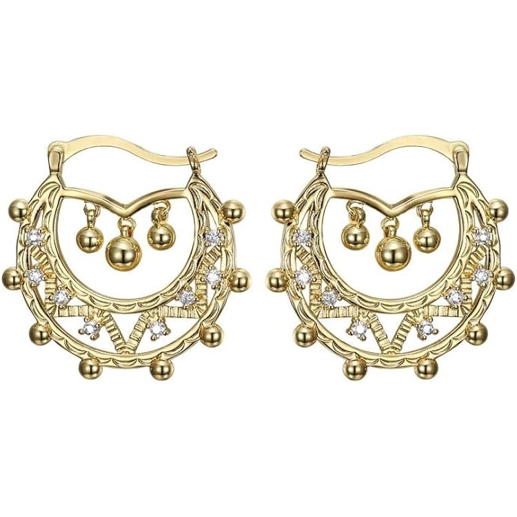 Boucles d’oreilles style savoyarde croix Camargue en acier inoxydable