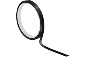 PATIKIL Ruban Adhésif pour Tableau Blanc 1/4", Ruban Effaçable à Sec pour Marquage Graphique, Bricolage Artistique, Noir